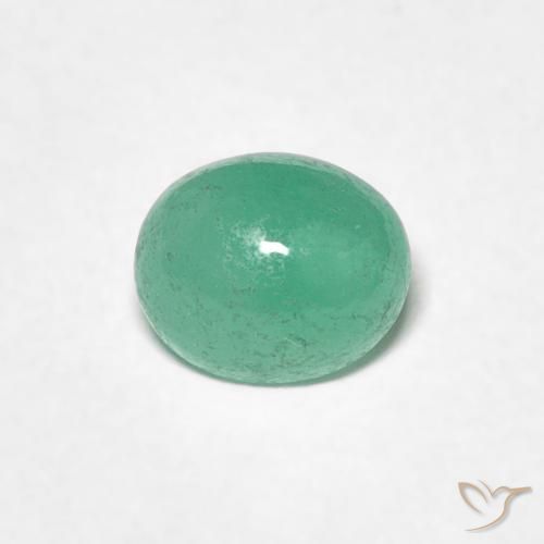 0.73ct 자연스러운 연한 초록색 에메랄드, 타원형, 투명한