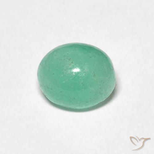 0.93ct 자연스러운 밝은 녹색 에메랄드, 타원형, 투명한