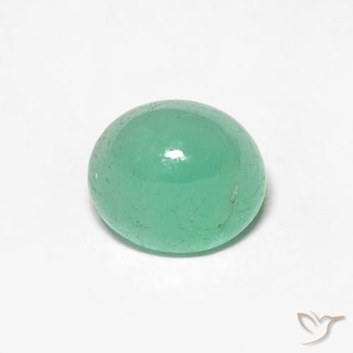0.92ct 자연스러운 피스타치오 그린 에메랄드, 타원형, 투명한