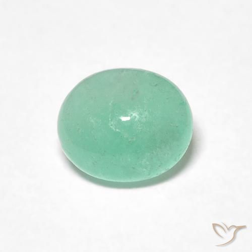 0.71ct 자연스러운 연한 초록색 에메랄드, 타원형, 투명한