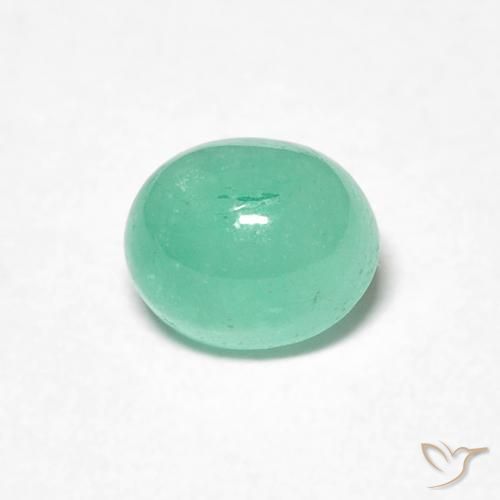 0.78ct 자연스러운 밝은 녹색 에메랄드, 타원형, 투명한