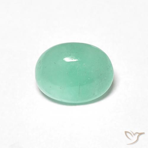 0.85ct 자연스러운 피스타치오 그린 에메랄드, 타원형, 투명한
