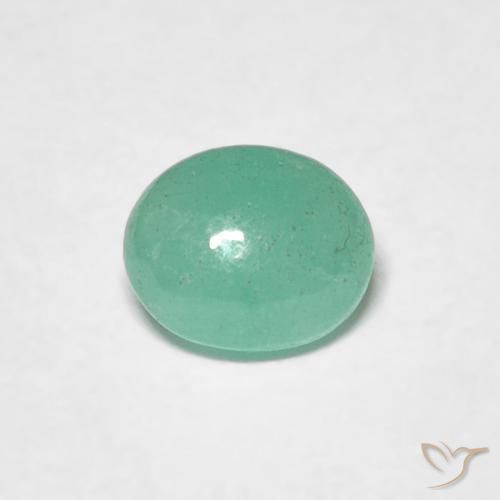 0.56ct 자연스러운 강렬한 민트 그린 에메랄드, 타원형, 투명한