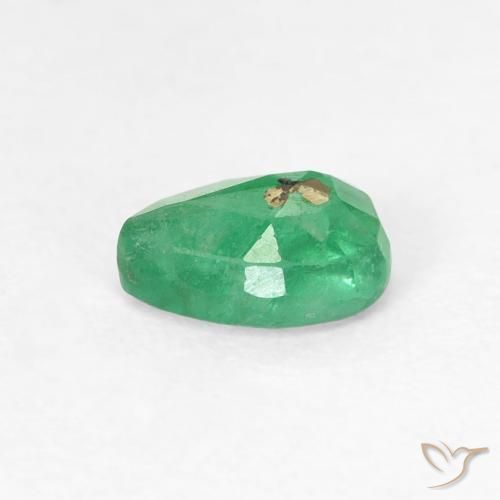 0.51캐럿 천연 토끼풀 그린 에메랄드, 배 모양, 6×4.1 mm, SI