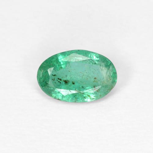 0.35ct 자연스러운 쿨 그린 에메랄드, 타원형, SI