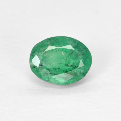 0.37ct 자연스러운 미디엄 그린 에메랄드, 타원형, VS-SI
