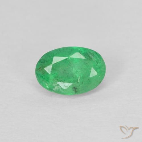 0.23ct 자연스러운 토끼풀 그린 에메랄드, 타원형, VS-SI