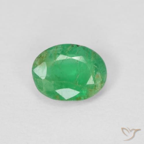 0.29ct 자연스러운 토끼풀 그린 에메랄드, 타원형, VS-SI