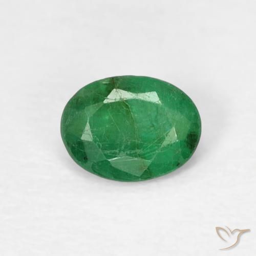 0.31ct 자연스러운 미디엄 그린 에메랄드, 타원형, SI