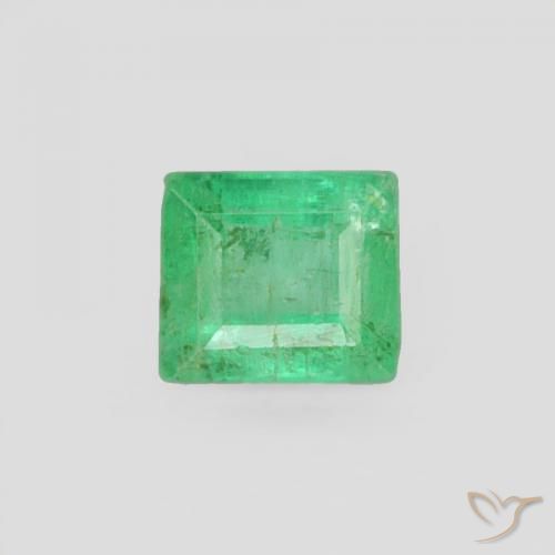 0.19ct 자연스러운 황록색 에메랄드, 바게트, SI