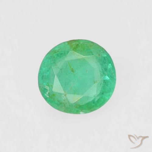 0.17캐럿 천연 토끼풀 그린 에메랄드, 라운드 컷, 3.60 mm, VS