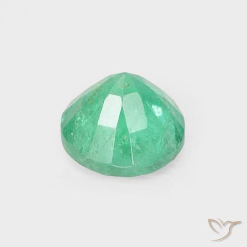 0.25캐럿 천연 라이트 에메랄드 그린 에메랄드, 라운드 컷, 3.96 mm, VS