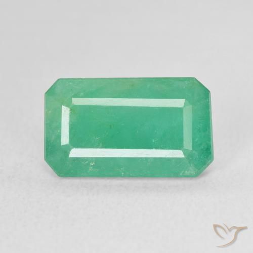 3.66ct 자연스러운 블루 그린 에메랄드, 에메랄드 컷, SI