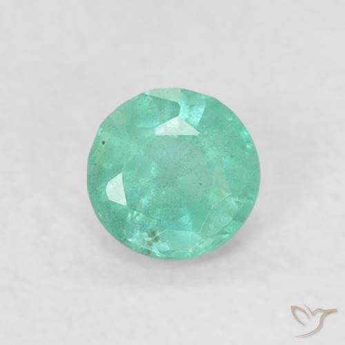 0.15ct 자연스러운 쿨 에메랄드 그린 에메랄드, 둥근, SI