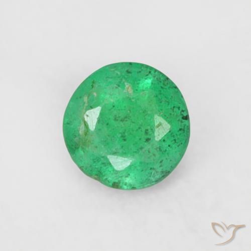 0.16ct 자연스러운 브릴리언트 그린 에메랄드, 둥근, SI
