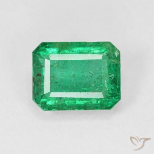 3.51ct 자연스러운 일렉트릭 그린 에메랄드, 에메랄드 컷, VS-SI