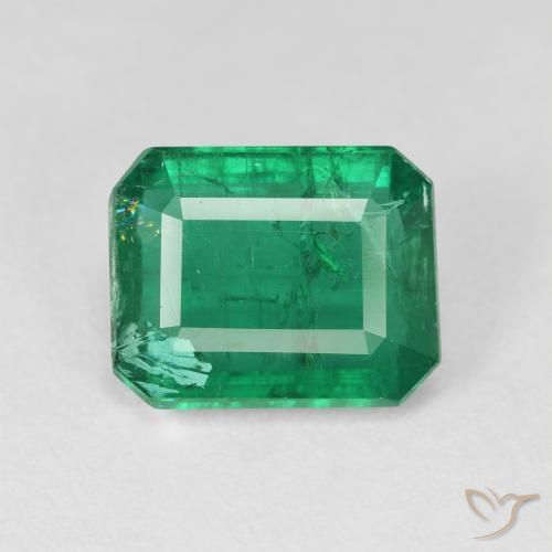 4.49ct 자연스러운 쿨 그린 에메랄드, 에메랄드 컷, VS-SI