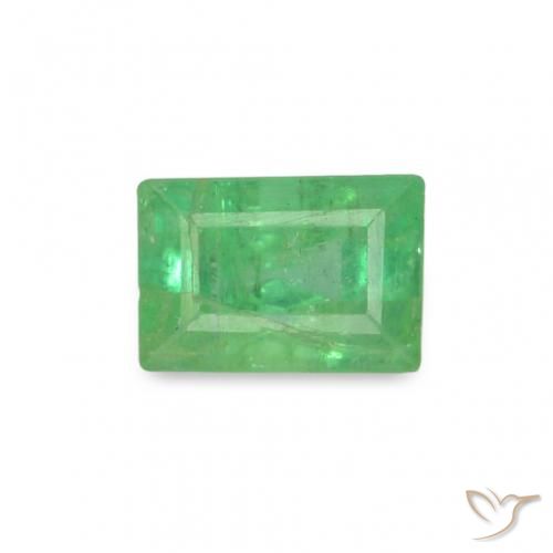 0.18캐럿 천연 토끼풀 그린 에메랄드, 바게트, 4.1×2.5 mm, SI