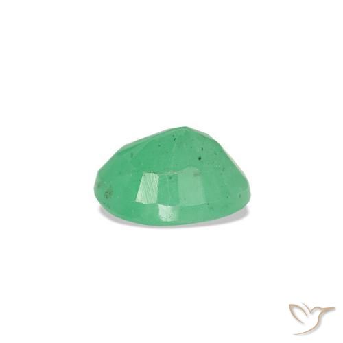 0.32캐럿 천연 Medium Light-Green 에메랄드, 타원형 컷, 5×4 mm, VS-SI