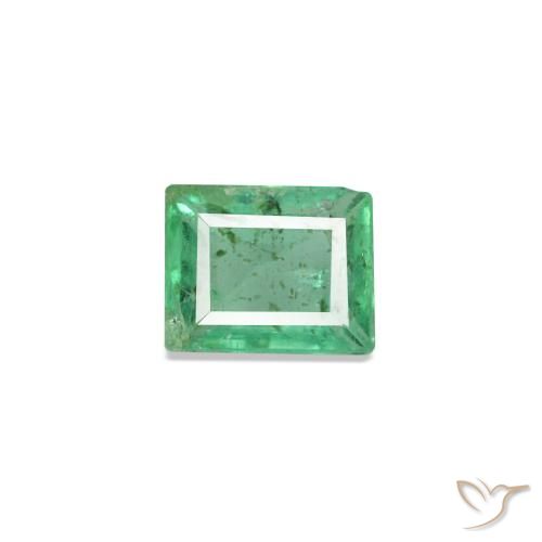 0.15캐럿 천연 쿨 그린 에메랄드, 바게트, 3.4×2.7 mm, SI