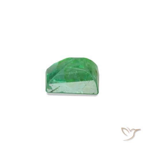 0.13캐럿 천연 미디엄 라이트 그린 에메랄드, 바게트, 3.3×2.6 mm, SI