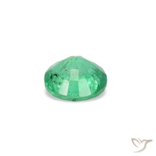 0.16캐럿 천연 Medium Light-Green 에메랄드, 라운드 컷, 3.59 mm, SI
