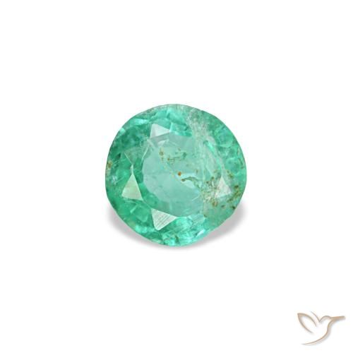 0.19캐럿 천연 라이트 에메랄드 그린 에메랄드, 라운드 컷, 3.54 mm, SI