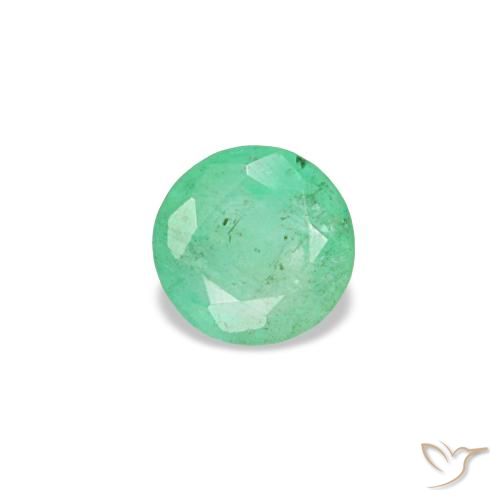 0.17ct 그린 에메랄드, 라운드, VS-SI