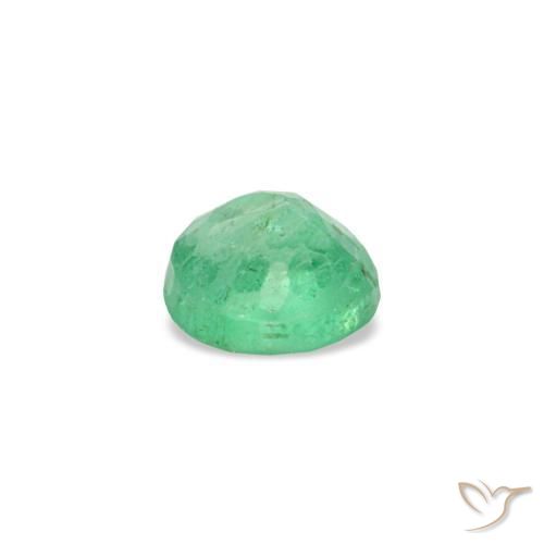 0.17캐럿 천연 쿨 그린 에메랄드, 라운드 컷, 3.56 mm, VS-SI