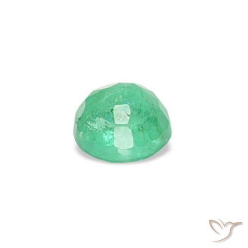 0.19캐럿 천연 인텐스 그린 에메랄드, 라운드 컷, 3.56 mm, VS-SI
