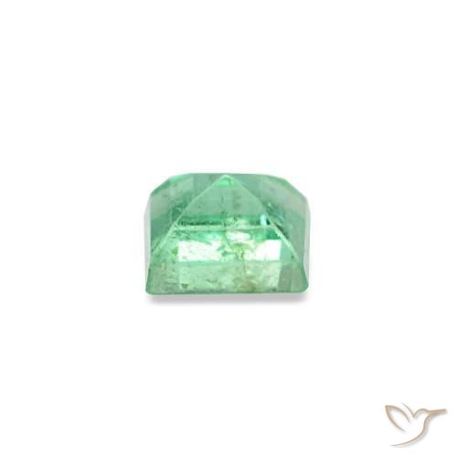 0.12캐럿 천연 라이트 그린 에메랄드, 스퀘어, 2.9×2.8 mm, VS-SI