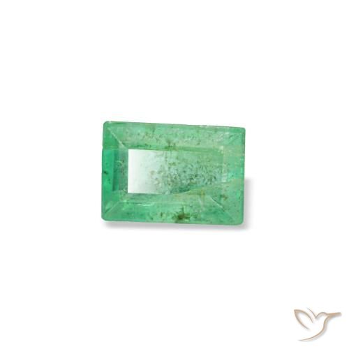 0.16캐럿 천연 쿨 그린 에메랄드, 바게트, 3.3×2.3 mm, VS-SI