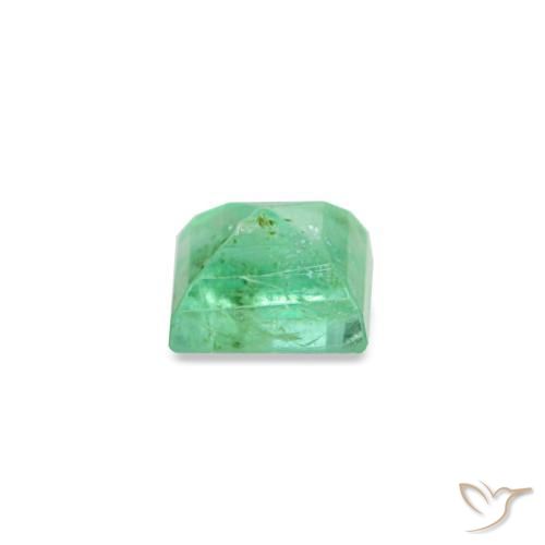 0.14캐럿 천연 일렉트릭 그린 에메랄드, 바게트, 3×2.7 mm, SI