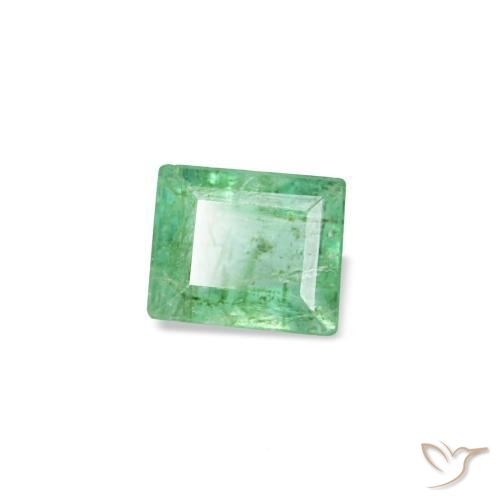 0.14캐럿 천연 쿨 그린 에메랄드, 바게트, 3.1×2.6 mm, SI