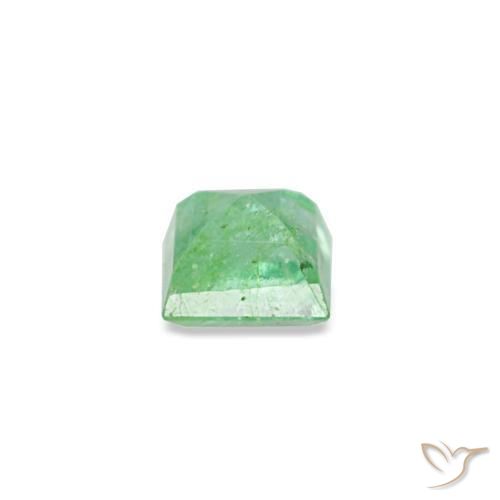 0.09캐럿 천연 밝은 그린 에메랄드, 스퀘어, 2.5×2.5 mm, SI