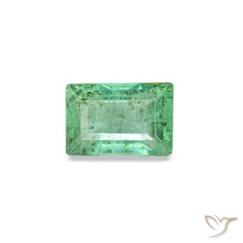 0.17캐럿 천연 민트 그린 에메랄드, 바게트, 3.9×2.6 mm, SI