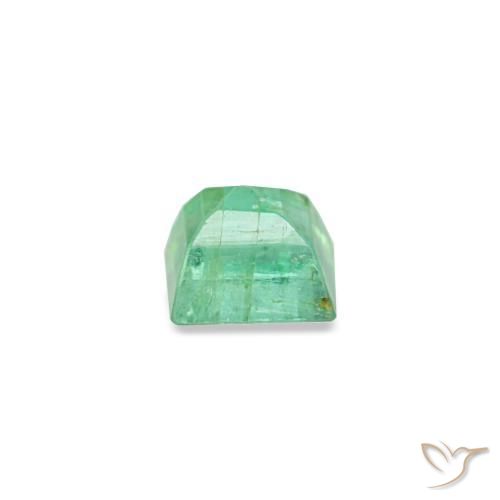 0.13캐럿 천연 밝은 그린 에메랄드, 바게트, 3×2.7 mm, SI