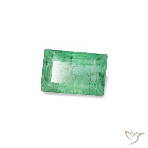 0.16캐럿 천연 쿨 그린 에메랄드, 바게트, 3.8×2.5 mm, SI