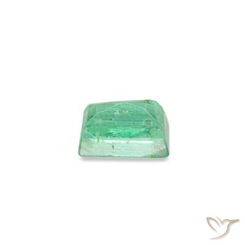 0.13캐럿 천연 인텐스 그린 에메랄드, 바게트, 3.3×2.6 mm, SI