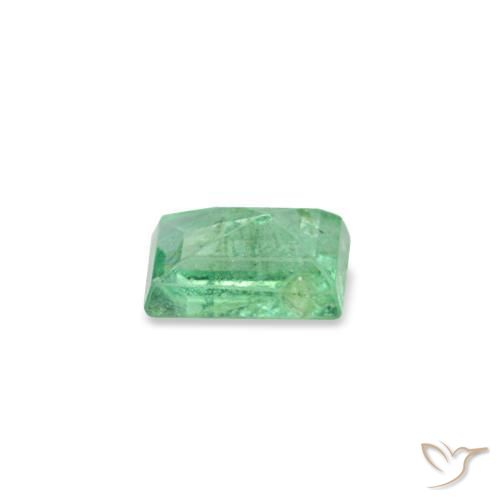 0.13캐럿 천연 밝은 그린 에메랄드, 바게트, 3.5×2.4 mm, SI