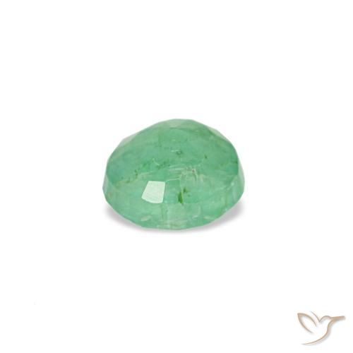 0.18캐럿 천연 피스타치오 그린 에메랄드, 라운드 컷, 3.55 mm, VS-SI