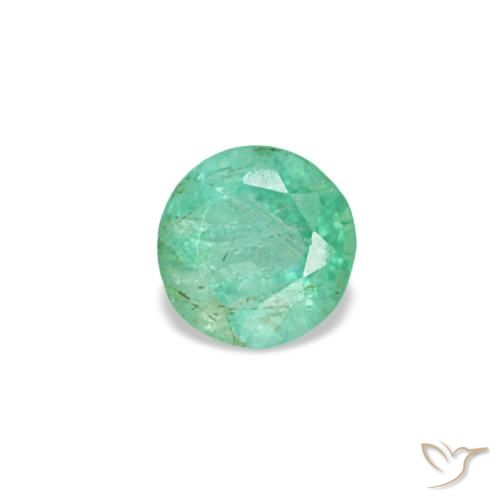 0.19ct 그린 에메랄드, 라운드, VS-SI