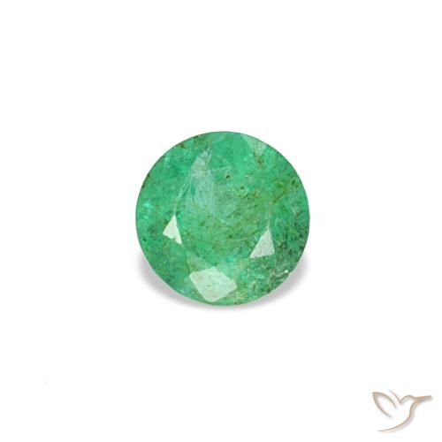 0.16ct 그린 에메랄드, 라운드, VS-SI