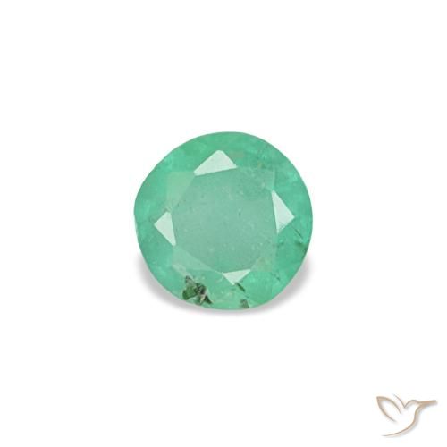 0.17ct 그린 에메랄드, 라운드, VS-SI