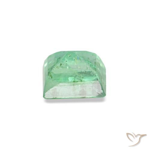0.14캐럿 천연 밝은 그린 에메랄드, 바게트, 3.1×2.7 mm, VS-SI