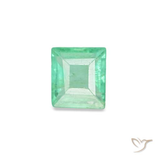 0.10캐럿 천연 밝은 그린 에메랄드, 바게트, 2.9×2.6 mm, VS-SI