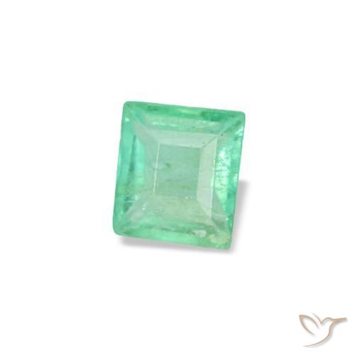 0.10캐럿 천연 밝은 그린 에메랄드, 바게트, 2.9×2.6 mm, VS-SI