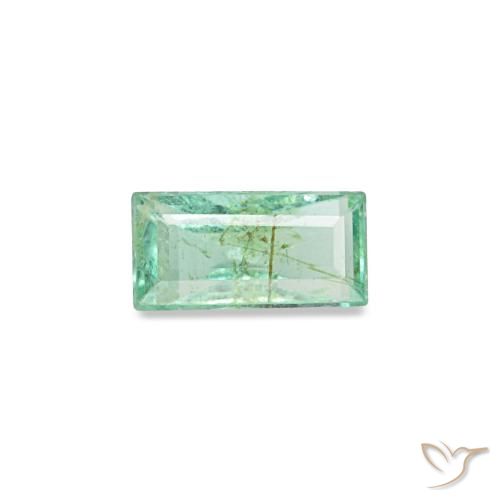 0.12캐럿 천연 라이트 에메랄드 그린 에메랄드, 바게트, 4.1×2.1 mm, VS-SI