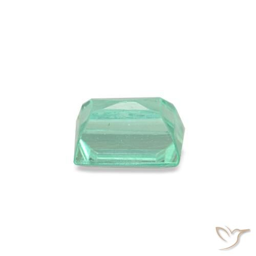 0.13캐럿 천연 라이트 그린 에메랄드, 바게트, 3.1×2.5 mm, VVS-VS