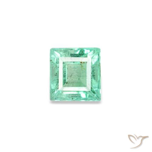 0.08캐럿 천연 쿨 에메랄드 그린 에메랄드, 스퀘어, 2.5×2.4 mm, VVS-VS